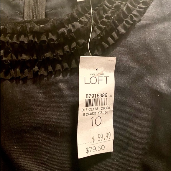 LOFT Black Sleeveless Maxi Dress with Textured Accents - Picture 9 of 11